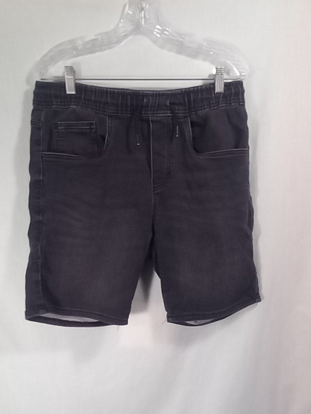 Zara Black Pull-On Drawstring Demin Short Size M